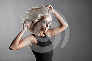 Woman with Futuristic Hairdo