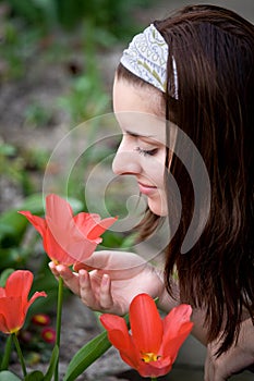 Woman in the garden