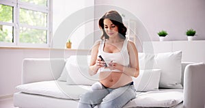 Woman With Gestational Diabetes At Home