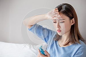 Woman get fever and headache