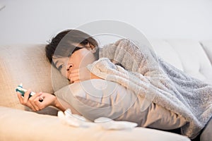 Woman get sick and fever