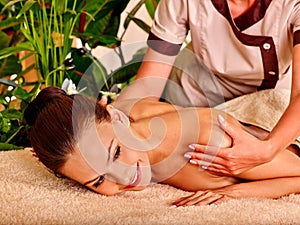 Woman getting facial massage