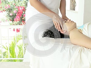 Woman getting massage