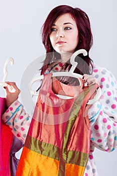 Woman getting ready for a party