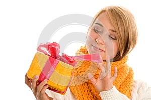 Woman with gift