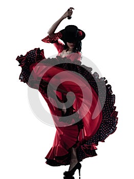 Woman gipsy flamenco dancing dancer