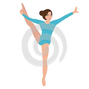 Woman girl female gymnastics move position sport performance acrobat pose