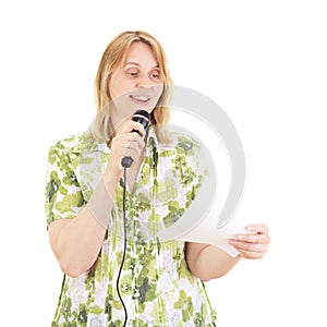 Woman giving a presentation