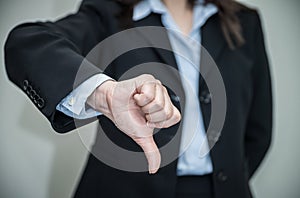 Woman giving thumbs up