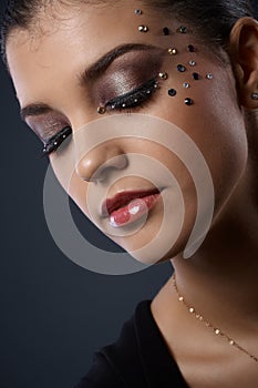 Woman in glamorous makeup