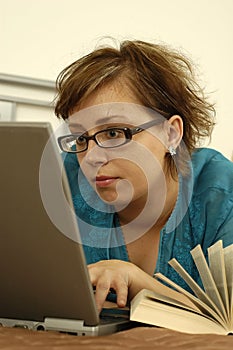 Woman with glasses photo