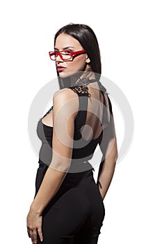 Woman with glasses