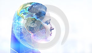 Woman in global world