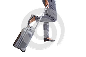 Woman going on a business trip and carrying her bag