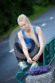 Woman going running