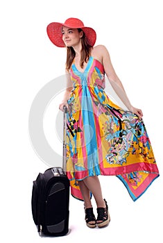 Woman going on a vacation