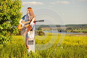 Woman with guitar