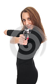 woman with a gun