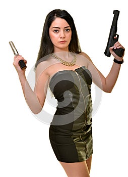 Woman with gun