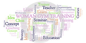Woman Gym Training word cloud.