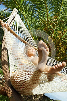 Woman on hammock