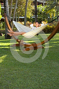 Woman on hammock