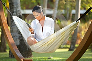 Woman on hammock