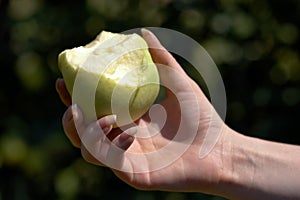 Woman hand with apple