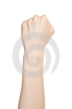 Woman hand in a fist