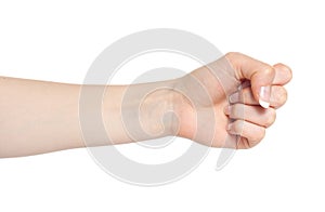 Woman hand in a fist