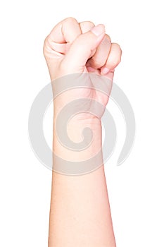 Woman hand fist