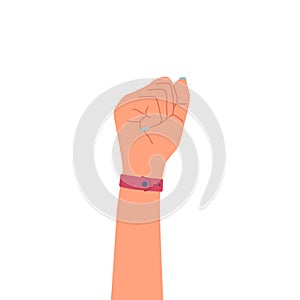 Woman Hand Fist, Protest, Human Rights or Feminist Activist Fight with Discrimination for Freedom and Equality