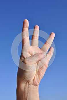 Woman hand - four fingers