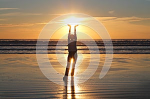 Woman Hand Holding Sunset