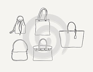 Woman handbag set