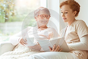 Woman and happy grandmother