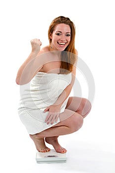 Woman Happy Weightloss