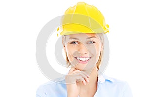 Woman in a hard hat