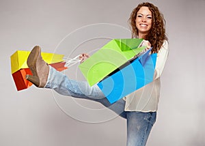 Woman has fun on spending spree