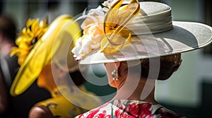 woman in hat at ascot racecourse photo