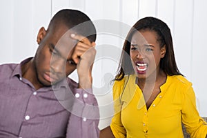 Woman Having Argument With Man