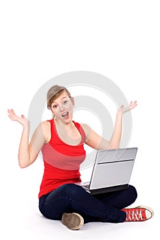 Woman Having Computer Problem