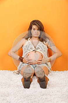 Woman Having Contractions