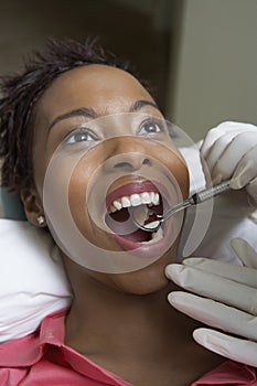 Woman Having Dental Checkup photo