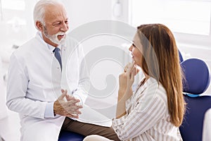 Woman having doctors appointment