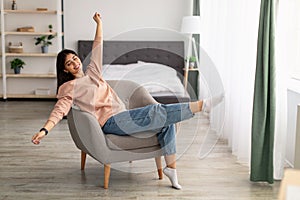 Woman having rest at home on the weekend