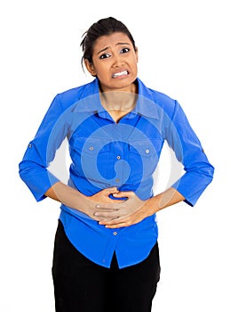Woman having stomach aches