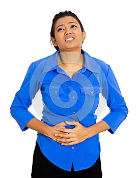 Woman having stomach aches