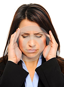 Woman with headache