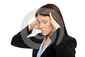Woman with headache